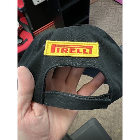 PIRELLI Tires Baseball Racing Cap Hat Black Adjustable Formula One F1 Vegas - Picture 2 of 4